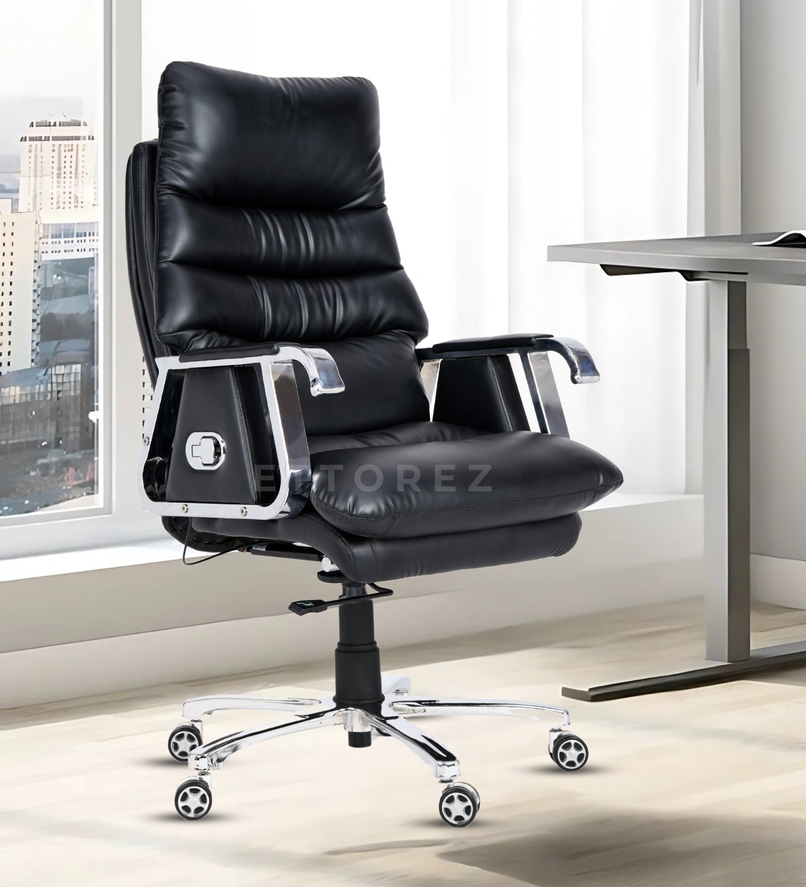 Ettorez FORTUNA High Back Ultra Premium Ergonomic Office Chair- Black