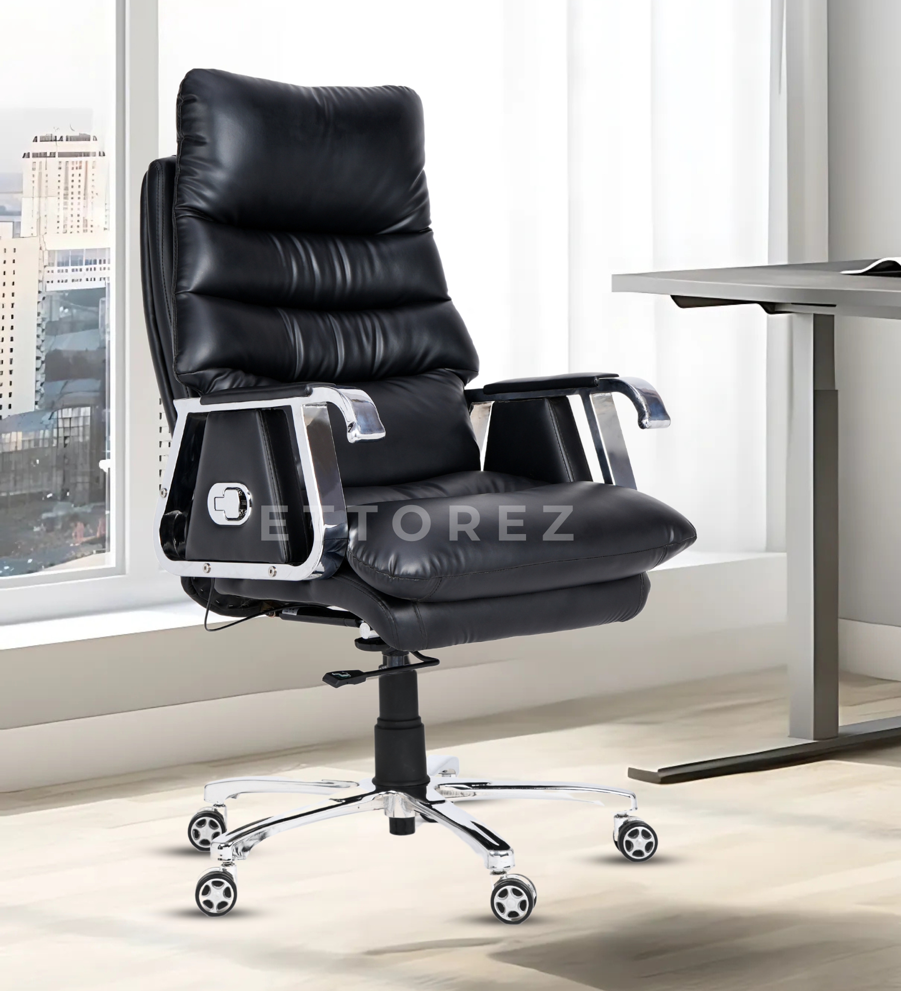 Ettorez FORTUNA High Back Ultra Premium Ergonomic Office Chair- Black