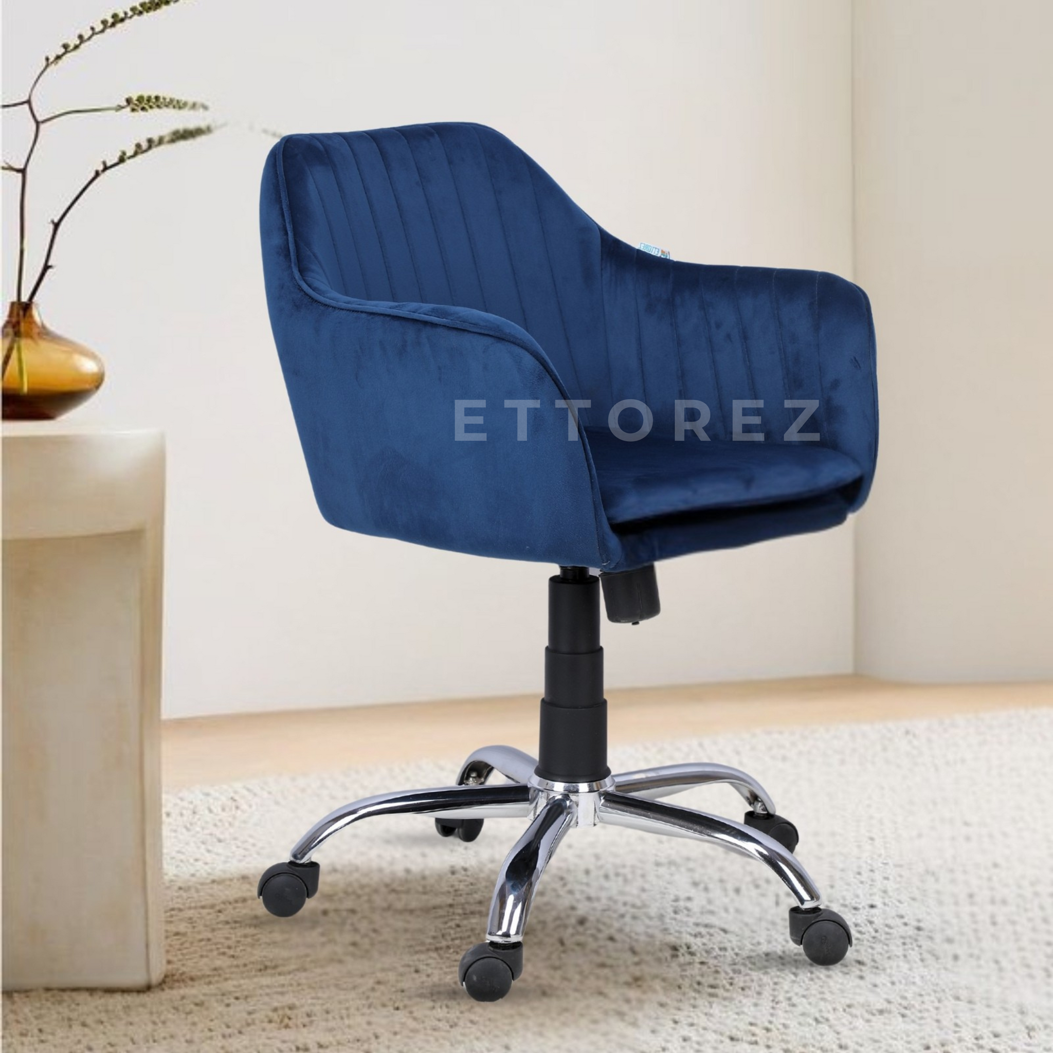 Ettorez Glory Blue Modern/Unique Bedroom Office Chair