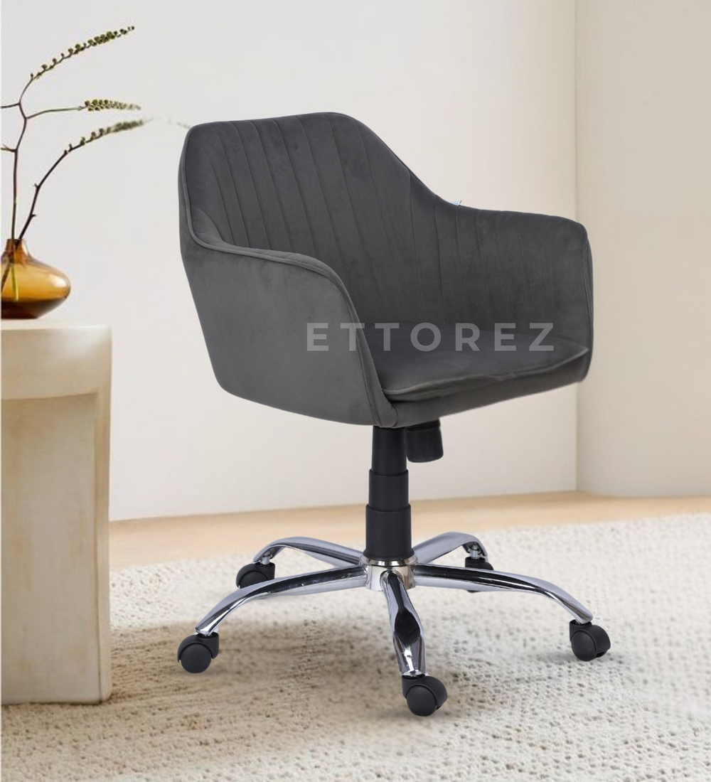 Ettorez Glory Grey Modern/Unique Bedroom Office Chair