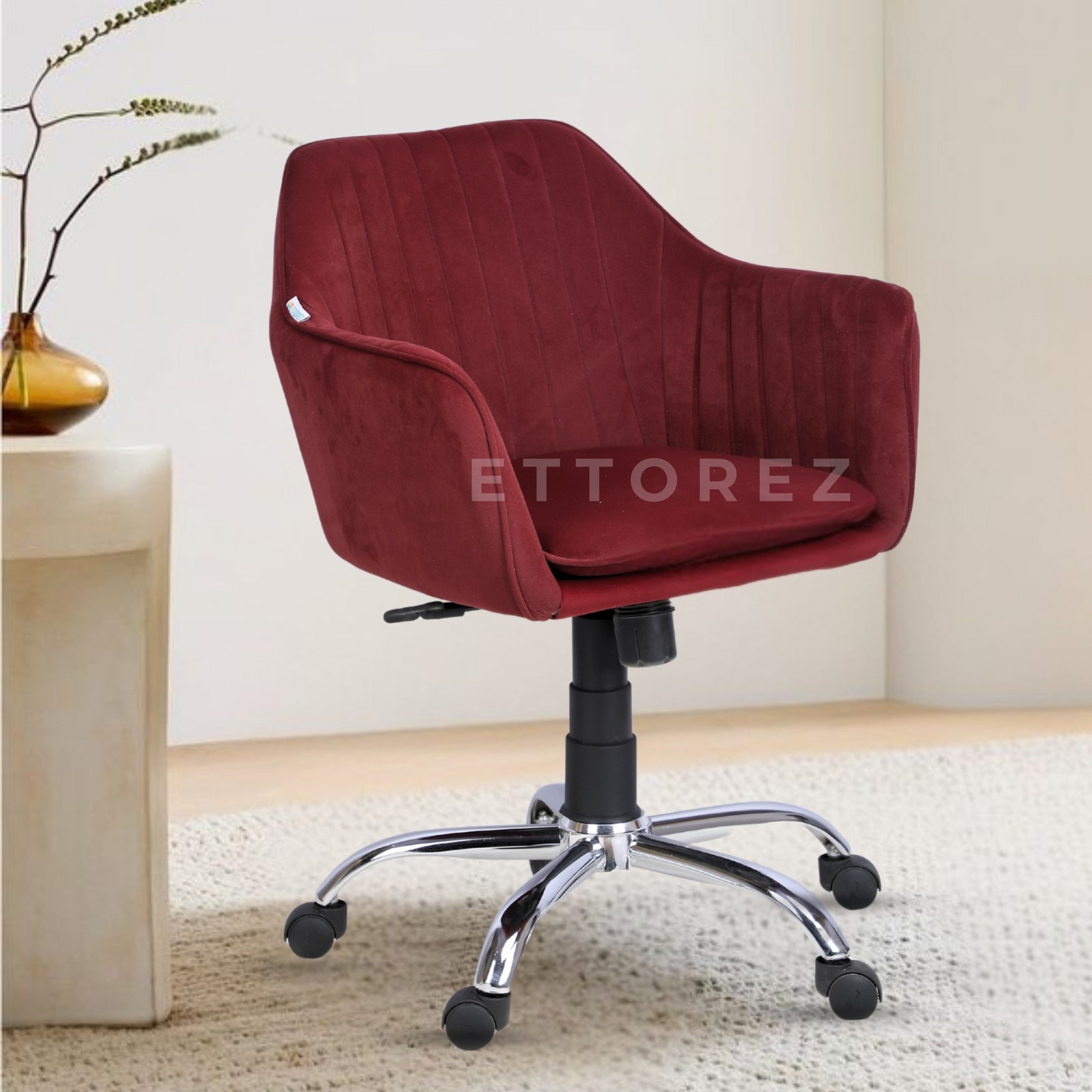 Ettorez Glory  Wine Modern/Unique Bedroom Office Chair