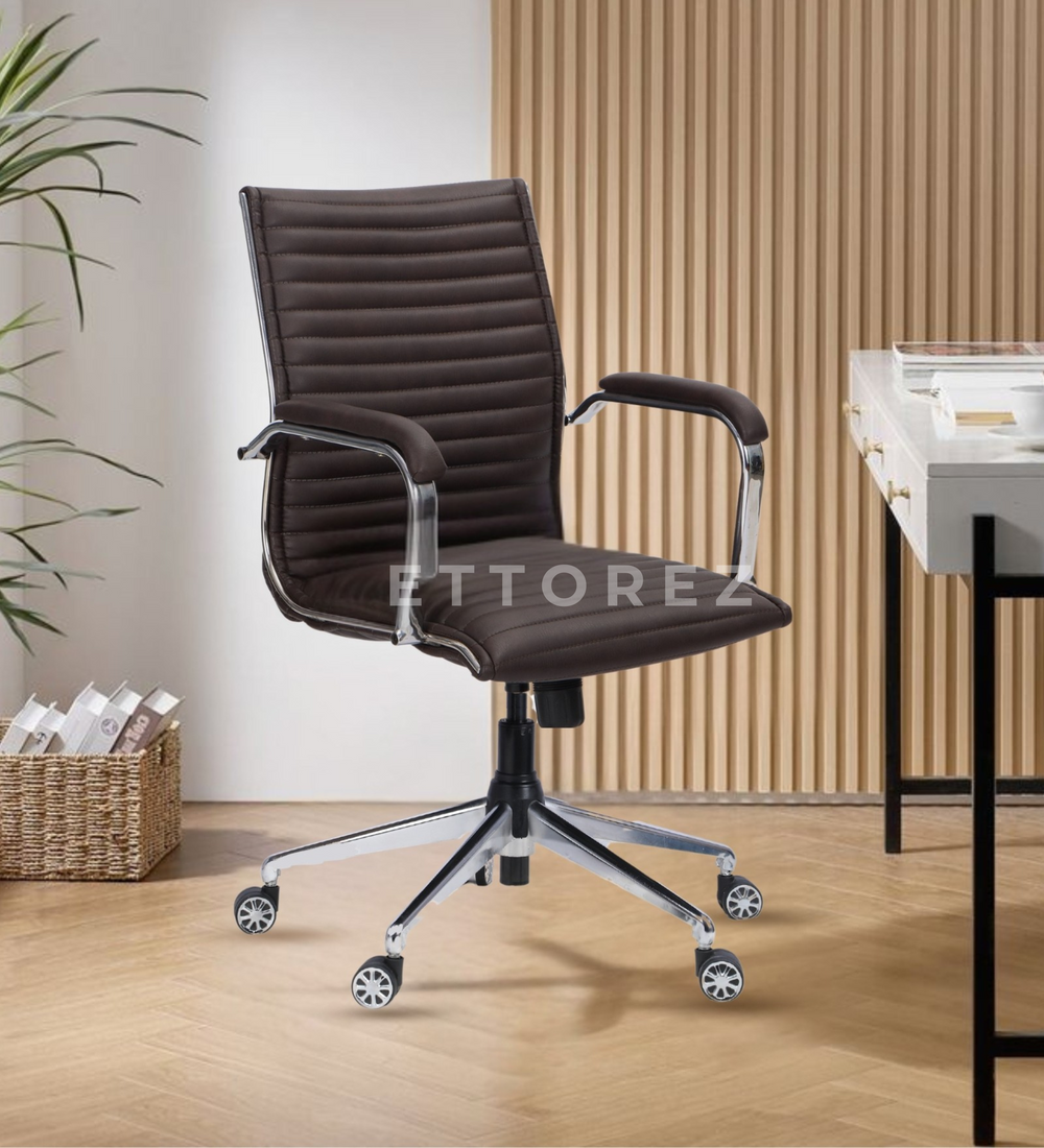 Ettorez DELIGHT-LB Brown Leatherette Director Office Chair