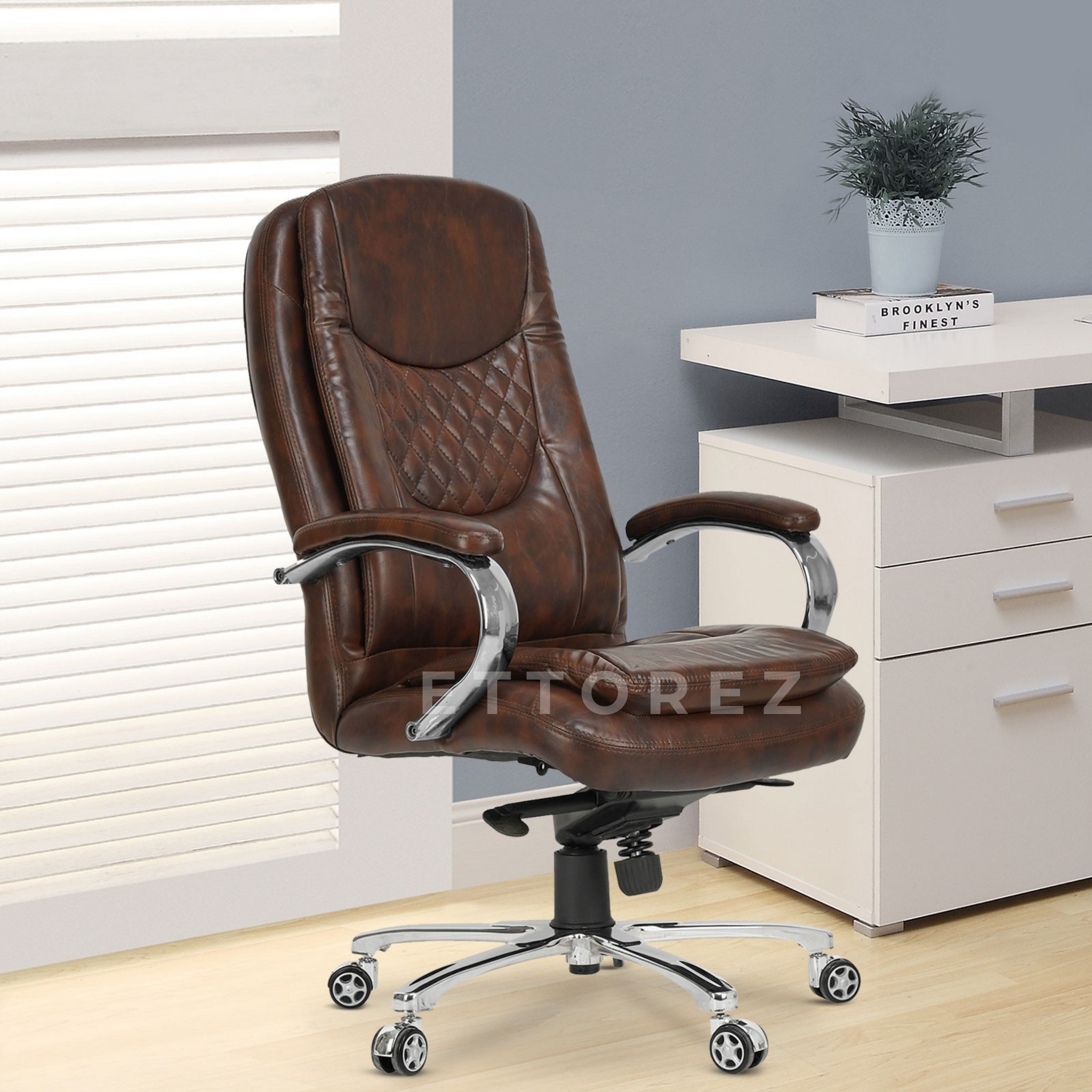 Ettorez Alaska Premium High Back Leatherette Office Chair