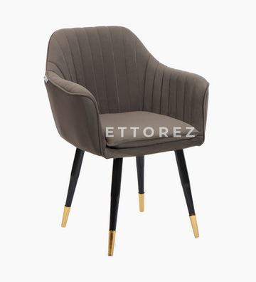 Ettorez LOTUS-ITALIAN GREY Modern/Unique Bedroom Accent Chair