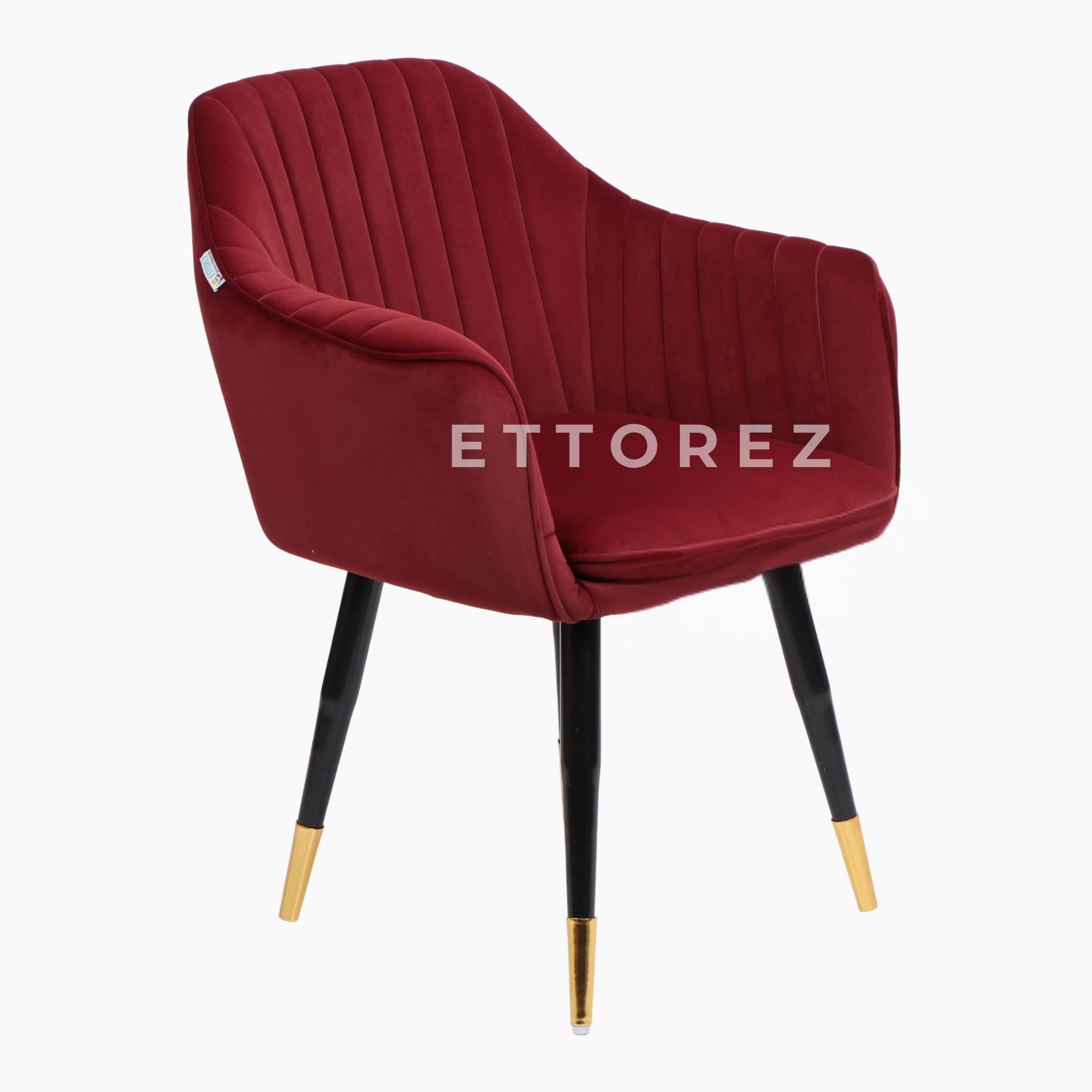 Ettorez LOTUS-WINE/MEHROON Modern/Unique Bedroom Accent Chair