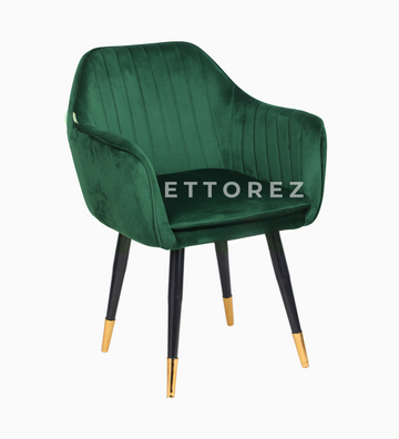 Ettorez LOTUS- Emerald Green Modern/Unique Bedroom Accent Chair