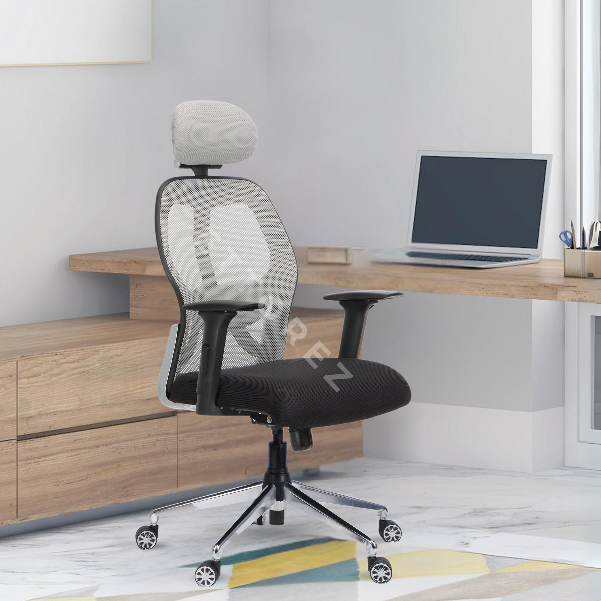 Ettorez MATT-DX High Back Mesh Ergonomic Grey Office Chair
