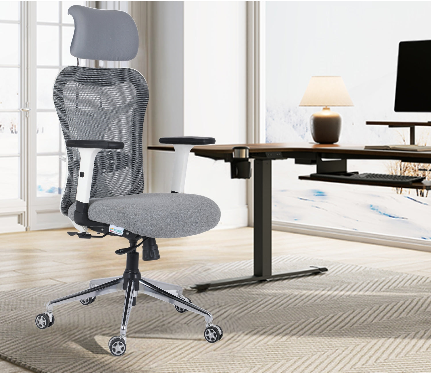 Ettorez MERRY White High Back Ergonomic Office Chair