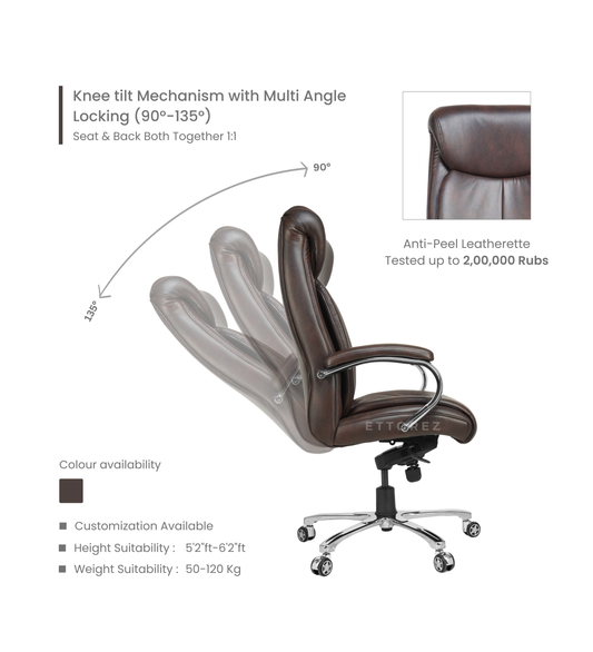 Ettorez MOSCOW High Back Leatherette Office Chair