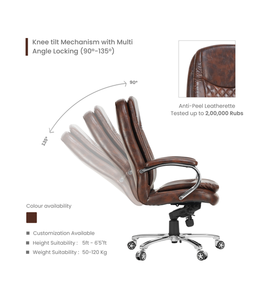 Ettorez Alaska Premium High Back Leatherette Office Chair