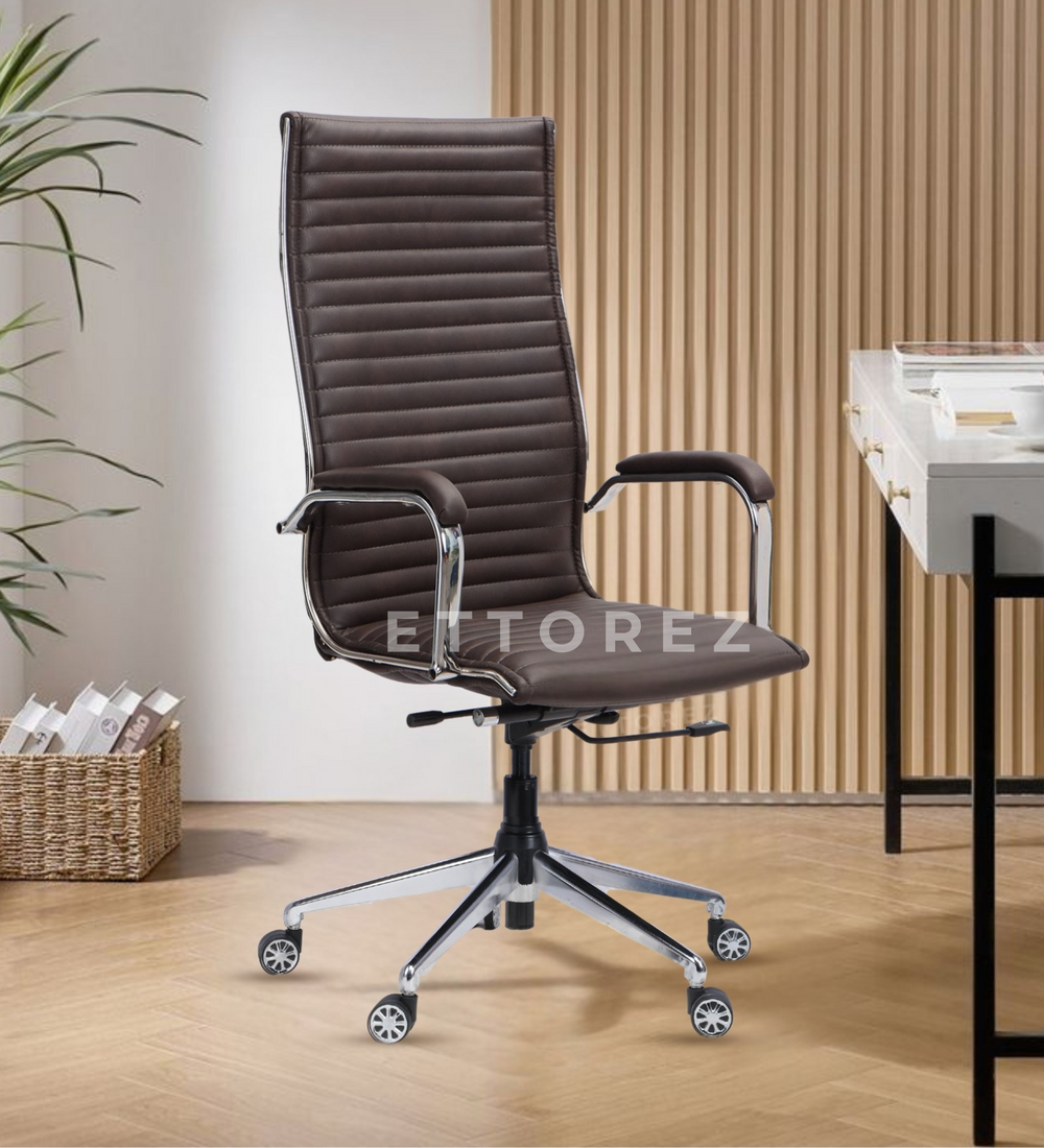 Ettorez DELIGHT-HB Brown Leatherette Director Office Chair