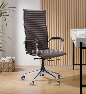 Ettorez DELIGHT-HB Brown Leatherette Director Office Chair