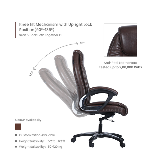 Ettorez AMBER High Back Leatherette Office Chair