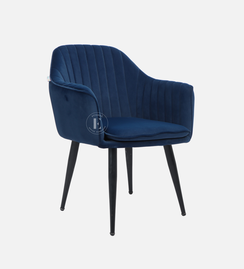 Ettorez LOTUS-ROYAL BLUE Modern/Unique Bedroom Accent Chair