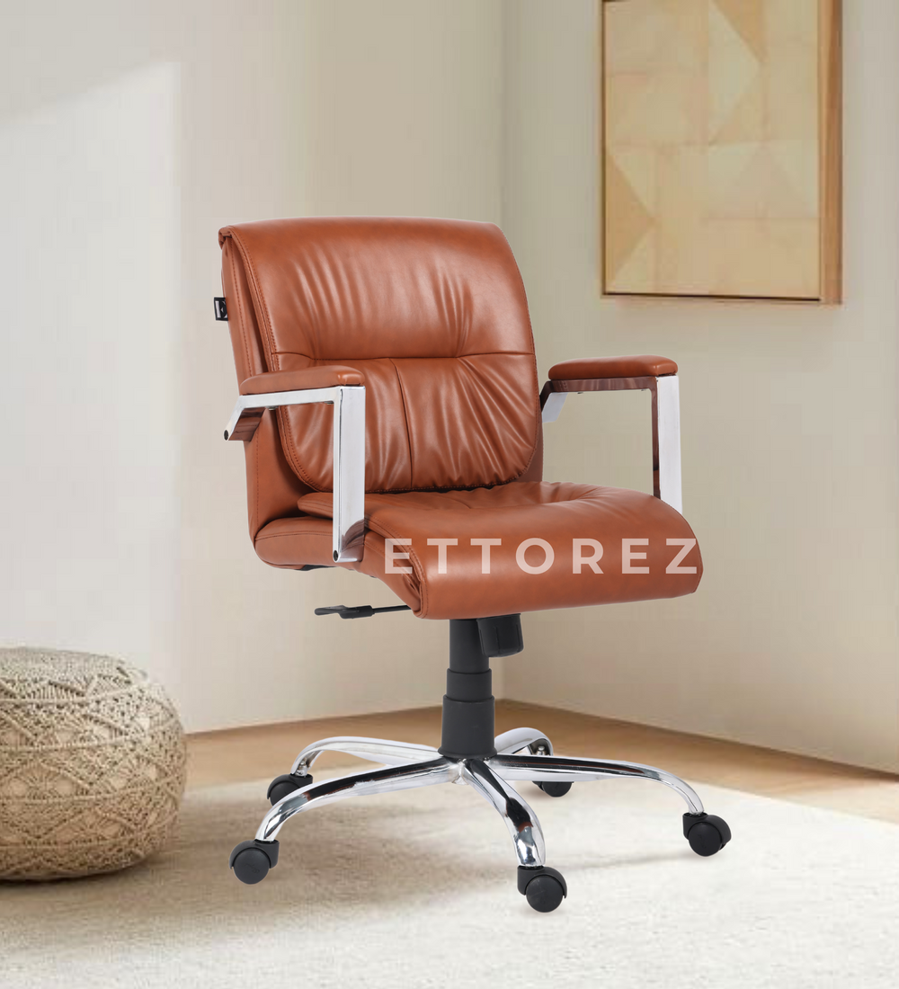 Ettorez Nova Ultra Premium Leatherette Office Chair- Tan