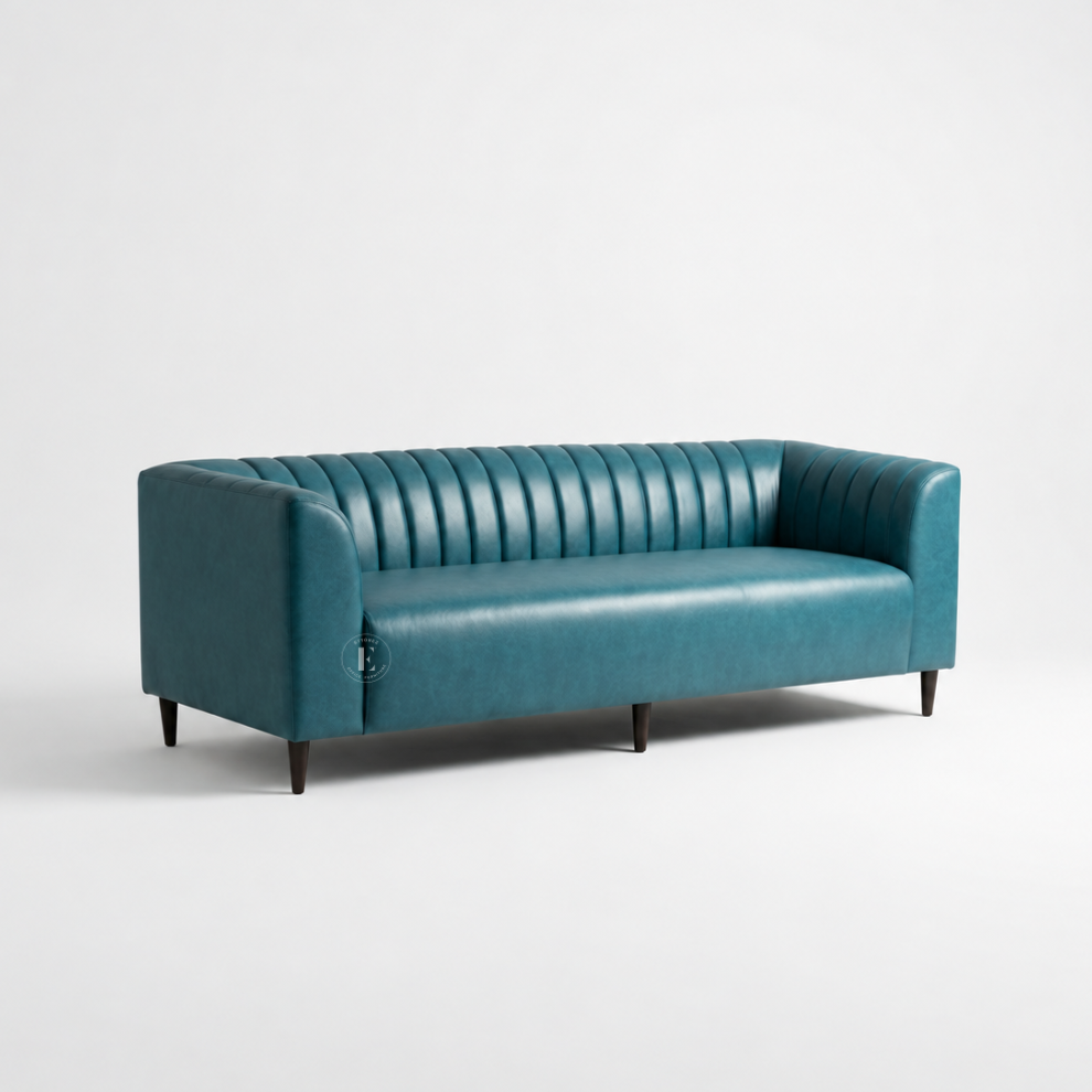 Ettorez WALES Channel-Tufted Modern Sofa
