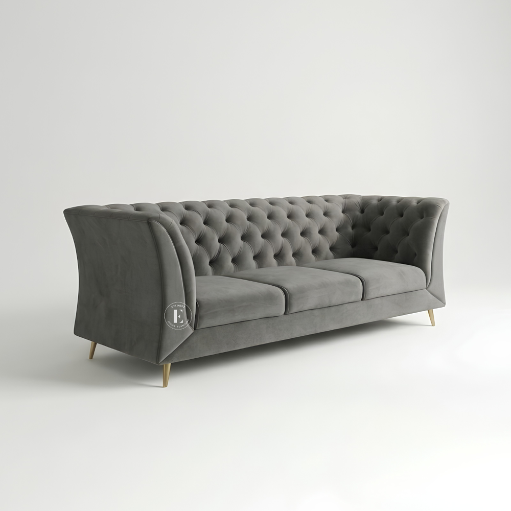 Ettorez DIPLOMAT Flared-Arm Modern Sofa