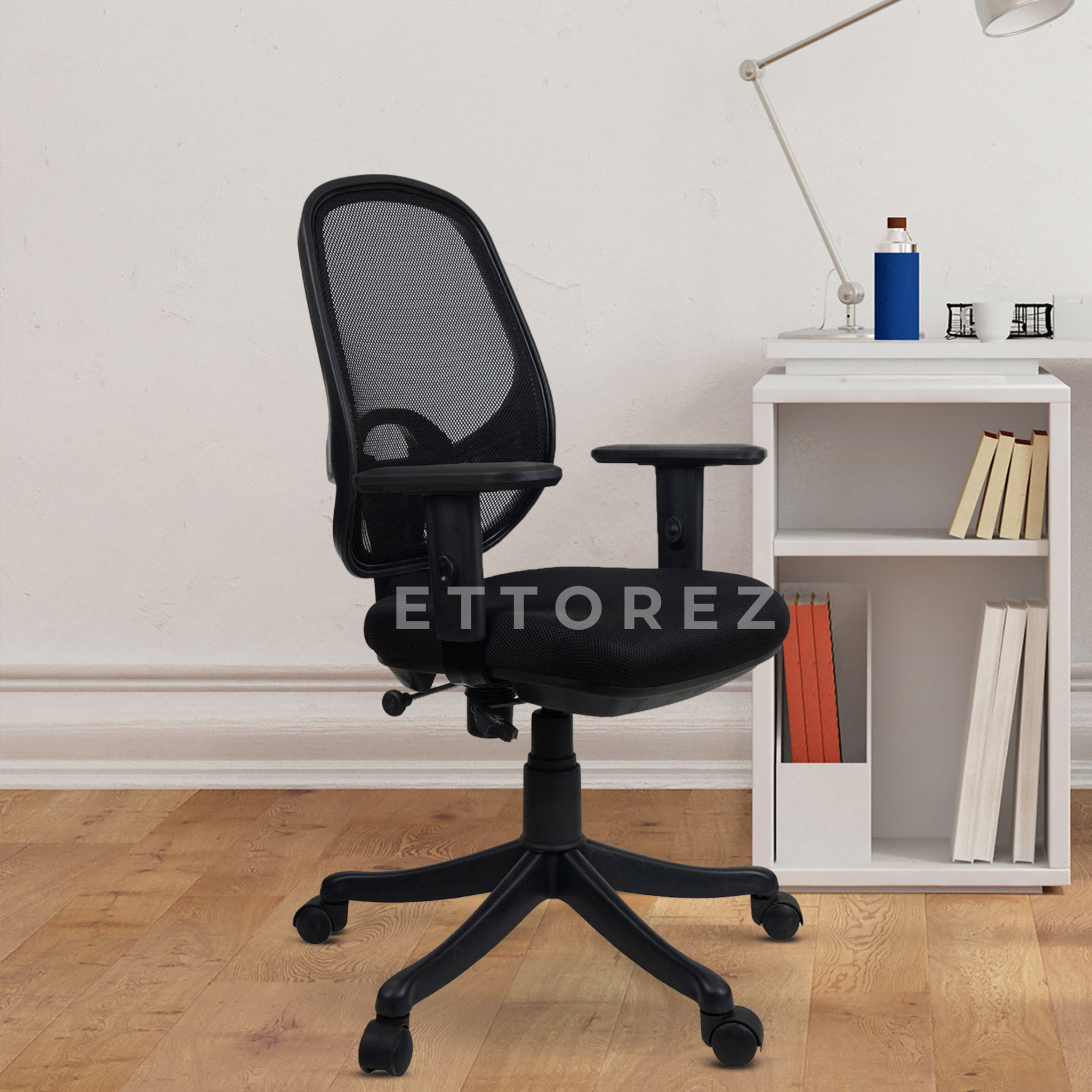 Ettorez BEN-07 Mid Back Mesh Ergonomic Black Office Chair