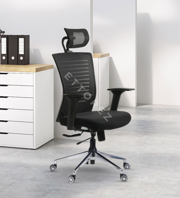 Ettorez VOLVO Elegant Silver Back High Back Ergonomic Chair