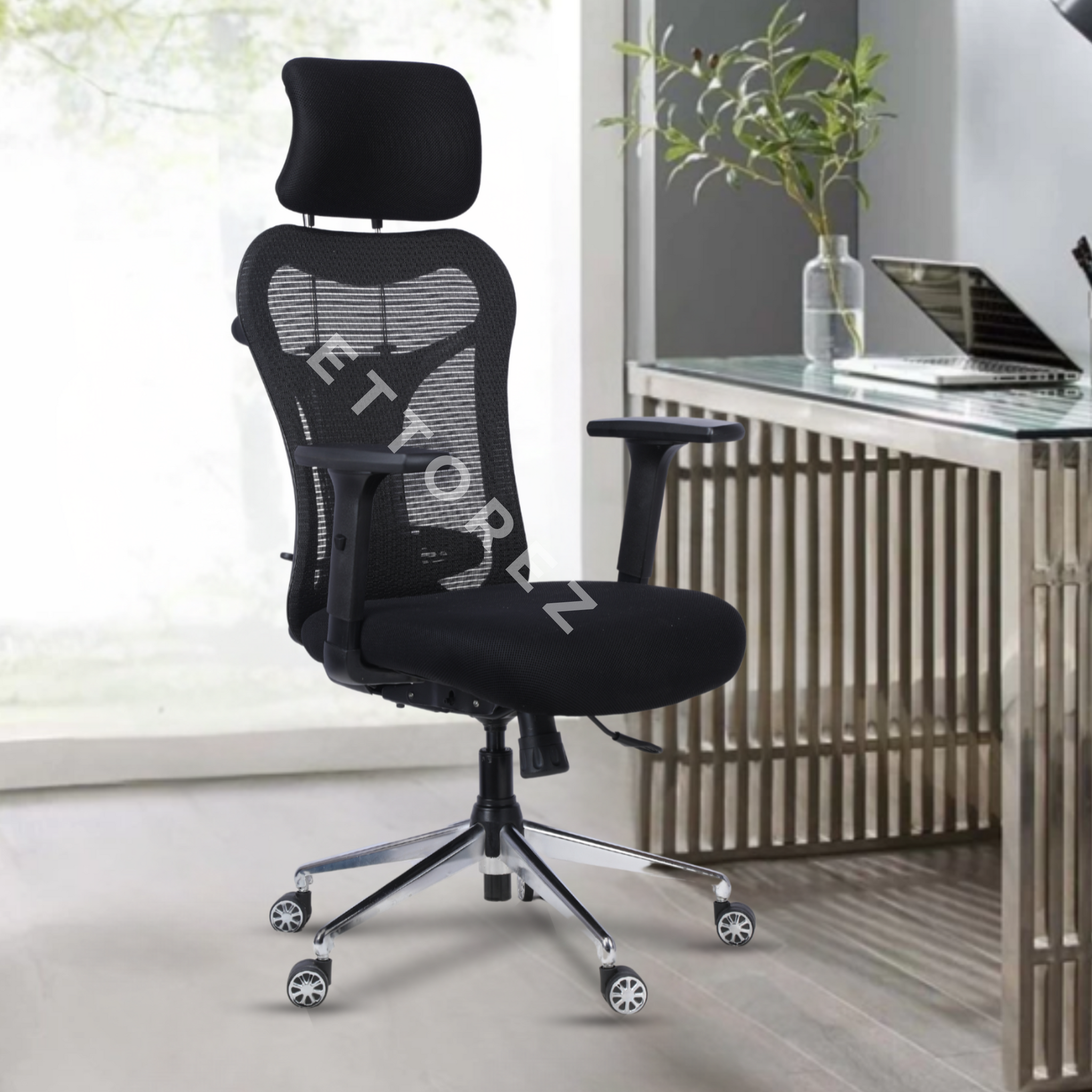 Ettorez MERRY Black High Back Ergonomic Office Chair