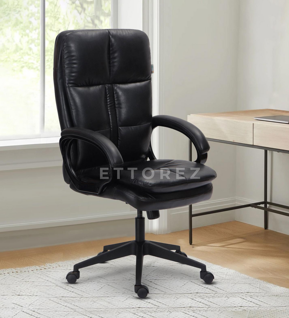 Ettorez JAVA BLACK High Back Leatherette Office Chair