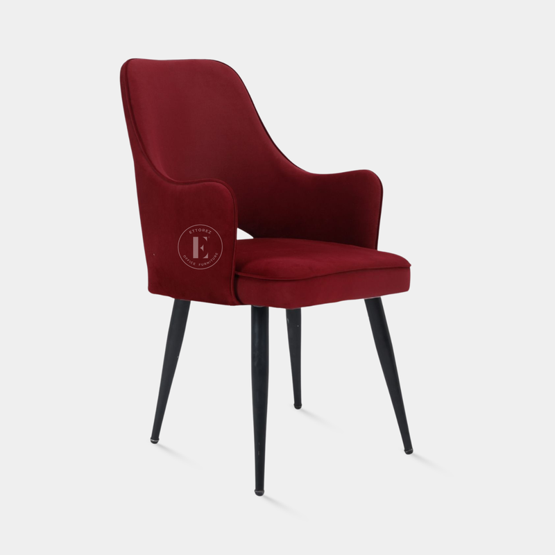 Ettorez ELEGANCE-WINE/MEHROON Modern/Unique Bedroom Accent Chair
