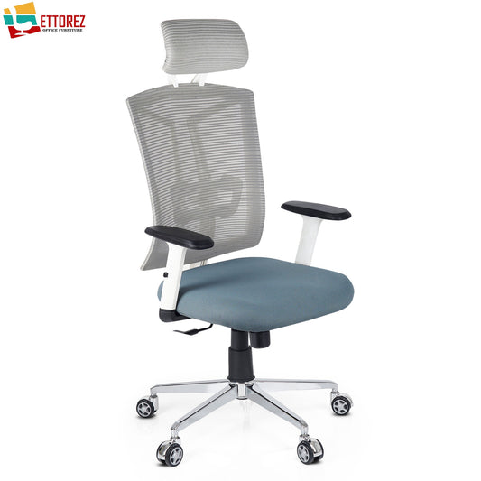 Ettorez KIA WHITE High Back Mesh Chair